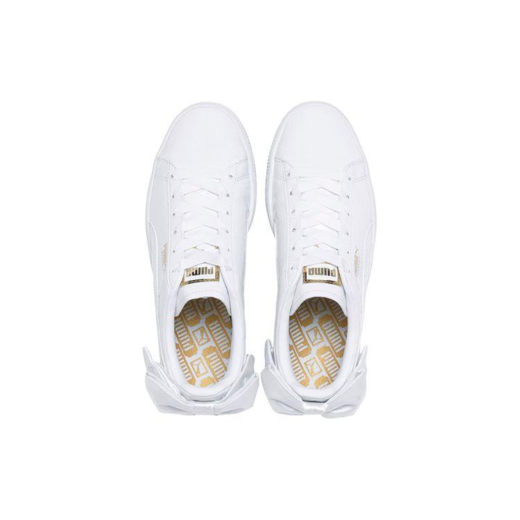 Puma Basket Bow Patent Casual Sneakers Damen Sneaker Weiß 368118-02