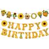 Sunflower Theme Letter Banner For Party Decor With Paper Material For Event Celebrations
