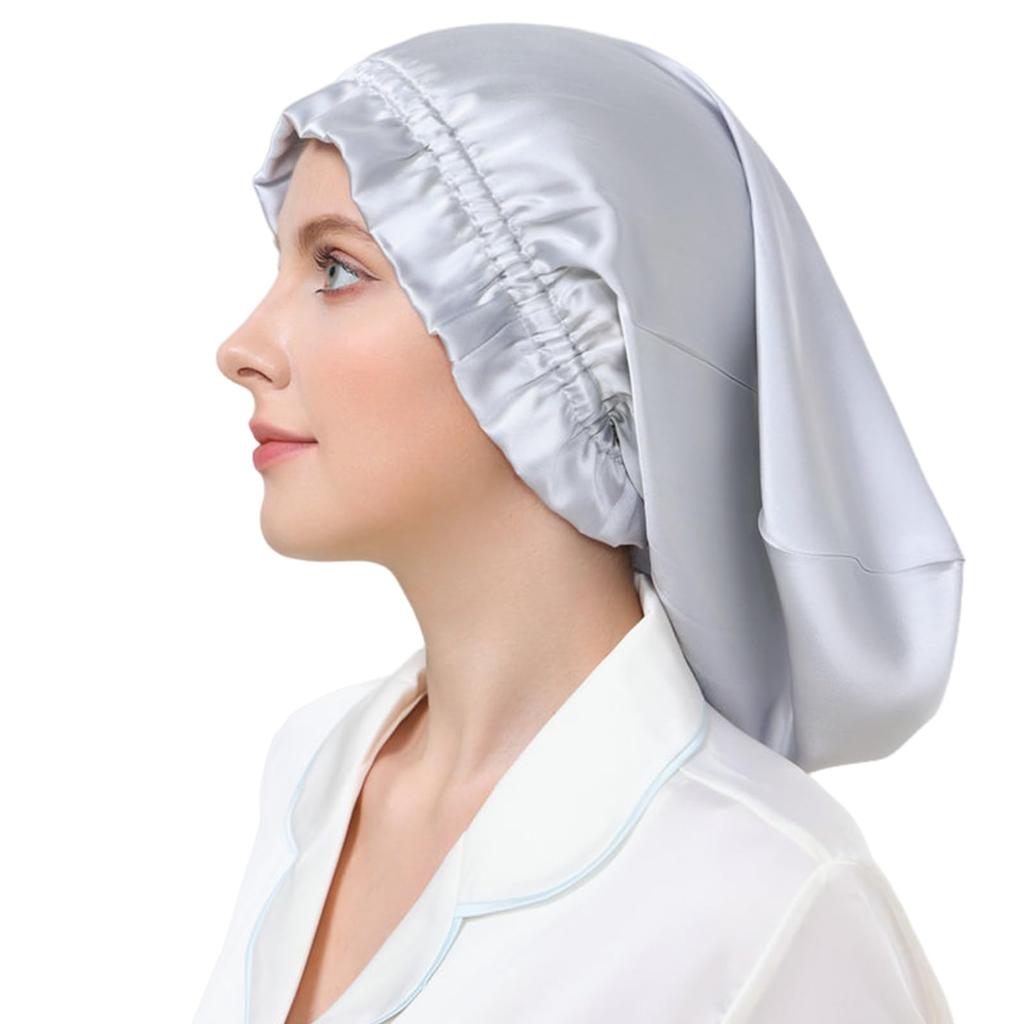 DEWEL Silk Night Silk Hair Cap for for Short or Long Cylindrical Reduces Prevents Split Ends and Perfect for Birthday Gift Cap, 100% Sleeping, Hair,