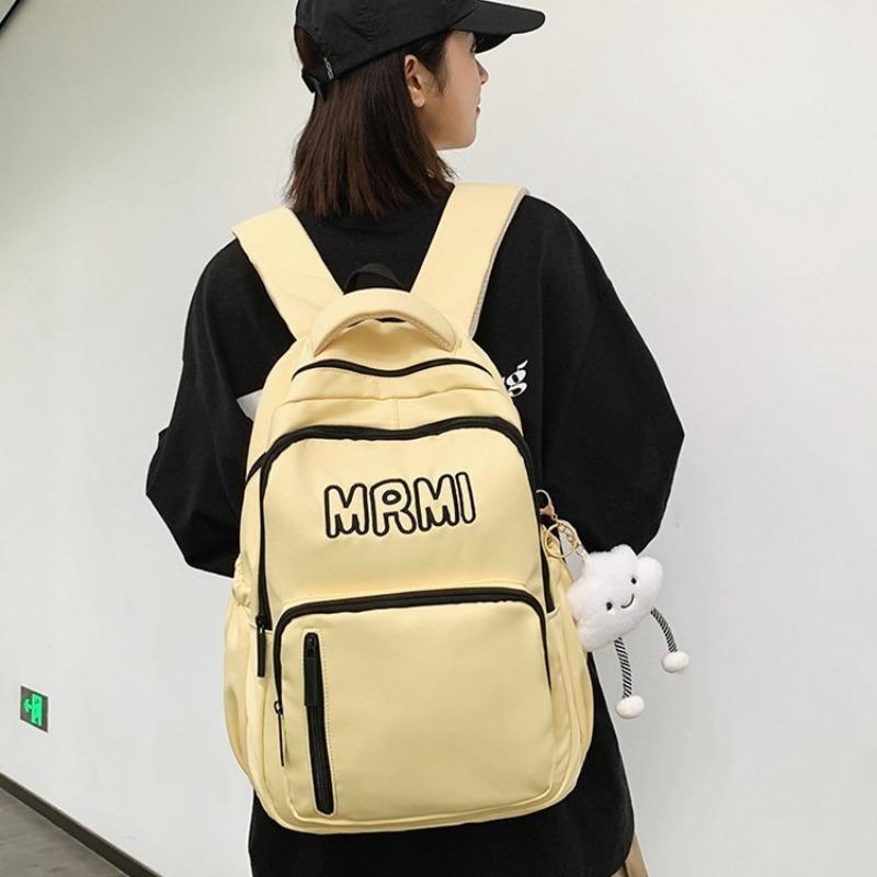 Student schoolbag women's high value durable light niche trend backpack men's simple high school backpack tide