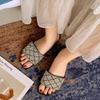 Women Summer Shoes 2025 New Fashion Comfortable Non Slip Bow-knot Slippers Outdoor Soft Sole Rhinestone Dress Style Women Sandal