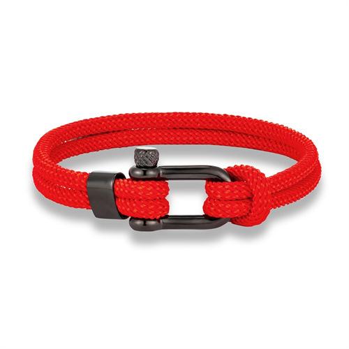 2026 Black Fashion Personality Horseshoe Buckle Hand Rope Men's Double Layer Milan Rope Outdoor Casual Bracelet