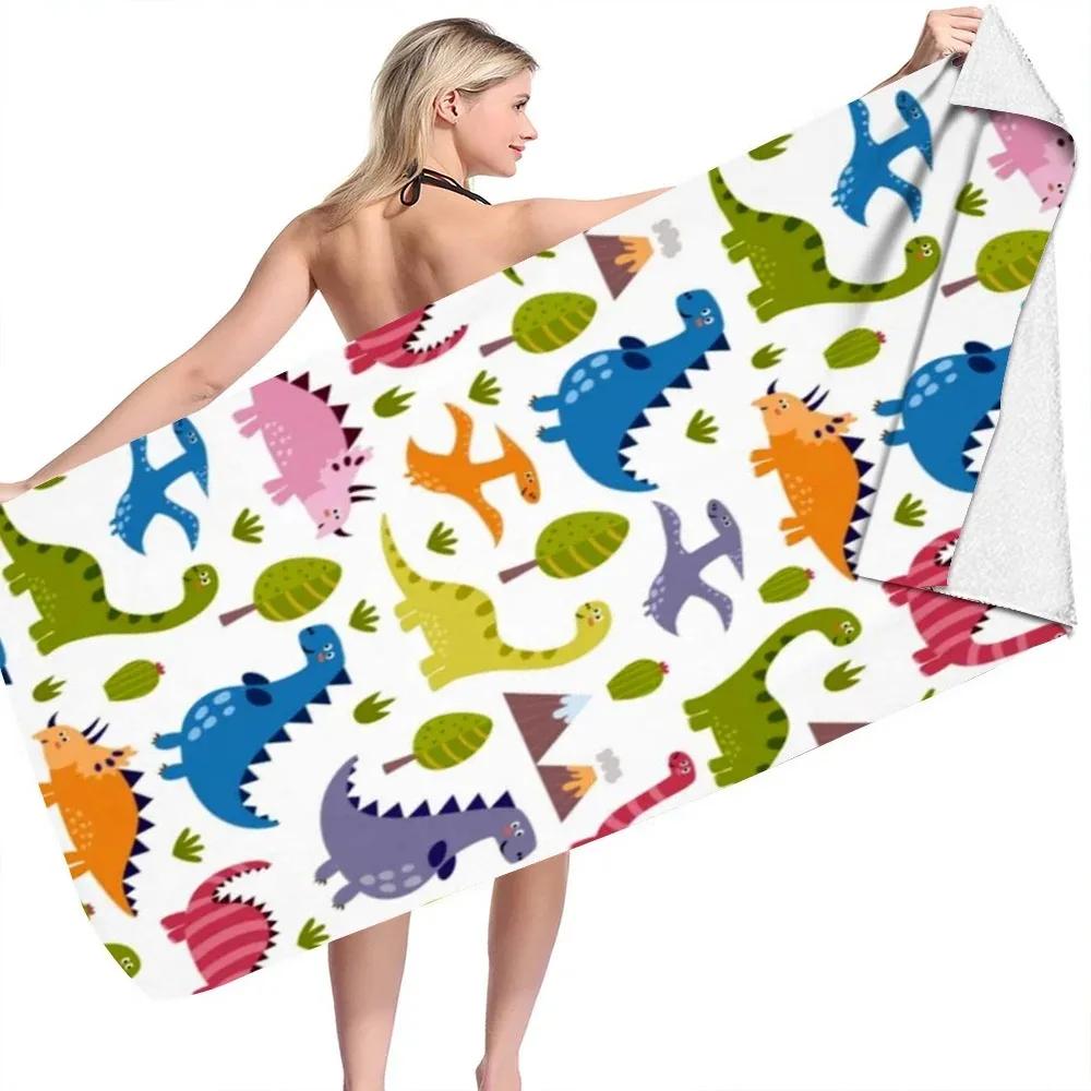 Dinosaur Series  Beach Towel Microfiber Bath Towels Yoga Mat Sport Swimming Towels Absorbent Bath Towel For Girl Kids Gifts