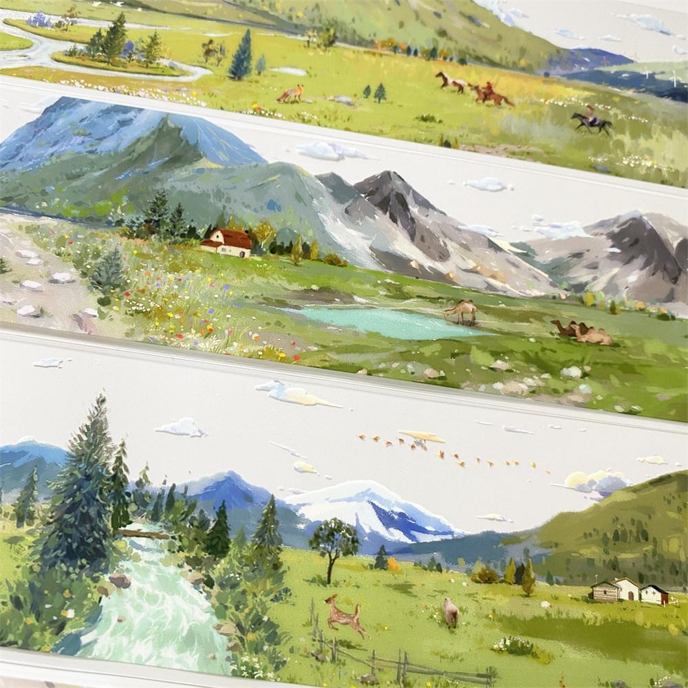 Pet Washi Tape F68 Mountain Wild MOODTAPE Grazing Background Antique Scrapbook Decoration Sticker
