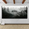 Modern Misty Forest Mountain Wall Art Canvas Painting Natural Landscape Pictures Posters Pine Forest Wall Art Living Room Decor