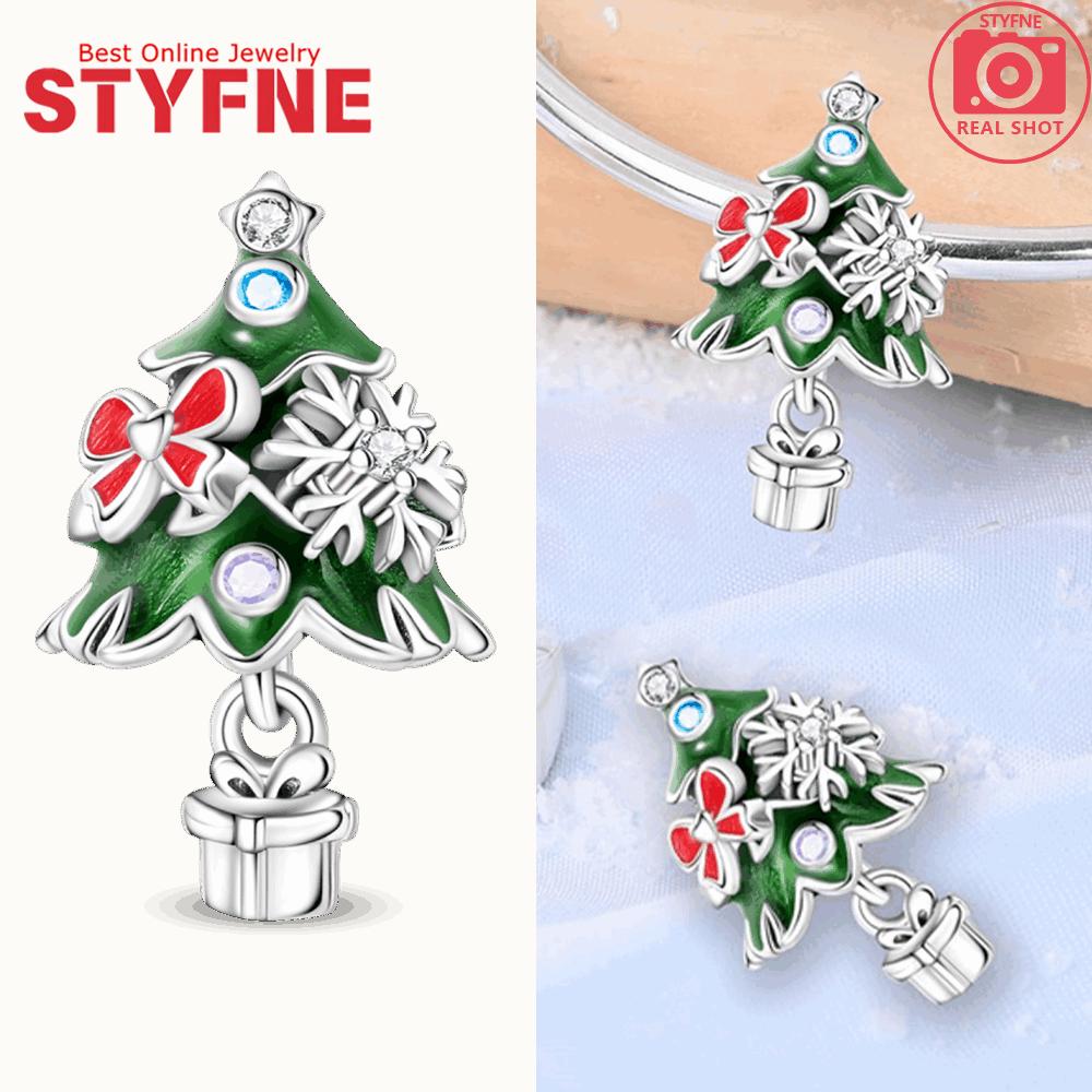 

Christmas Charms 925 Silver Sleigh Gingerbread Man Bell Christmas Tree Beads Pendant Fit Diy Jewelry Fine Gift Exquisite Bracelet