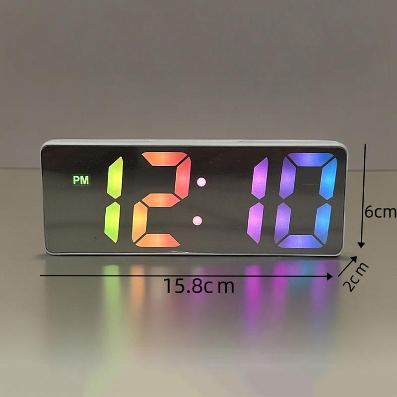 Led Mini Mirror Alarm Clock Electronic Digital Alarm Clock Digital Table Clock Room Desk Decorating Smart Small Tools Home
