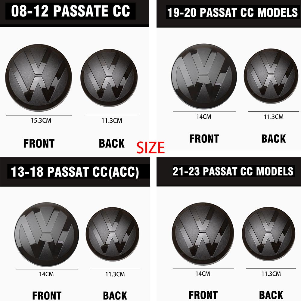 1Set Car Front Grill Badge Trunk Lid Cover Emblem Sticker Decoration For Volkswagen VW PASSAT CC 2008-2012 2021-2023 Accessories
