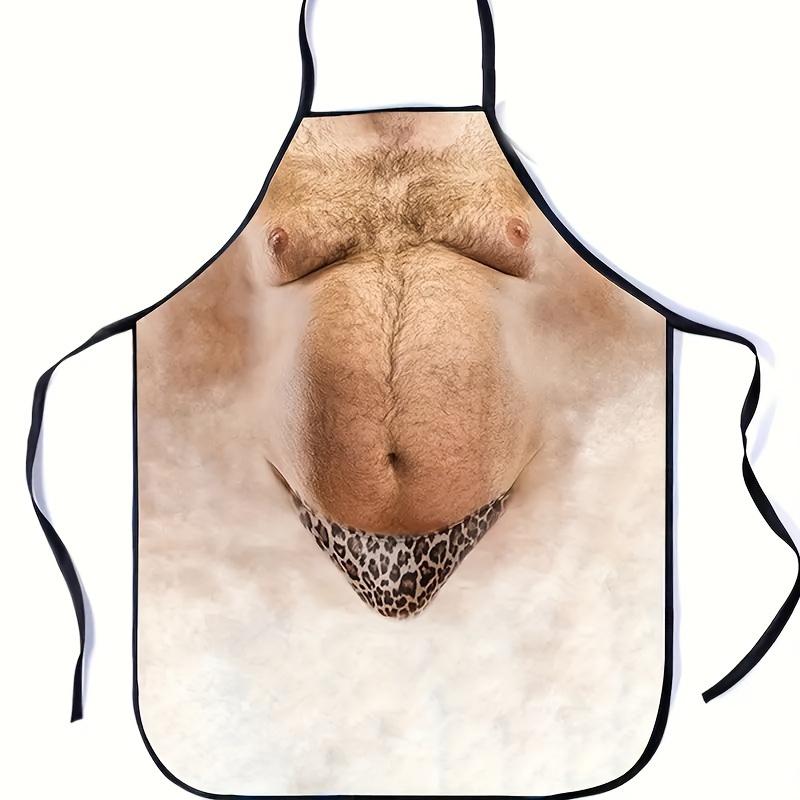 1pc Funny Belly Print Apron -  I m A Little Bit Pregnant  Design, Polyester, Parties & Father S Day Gift, BBQ Apron | Playful Apron | Durable Apron
