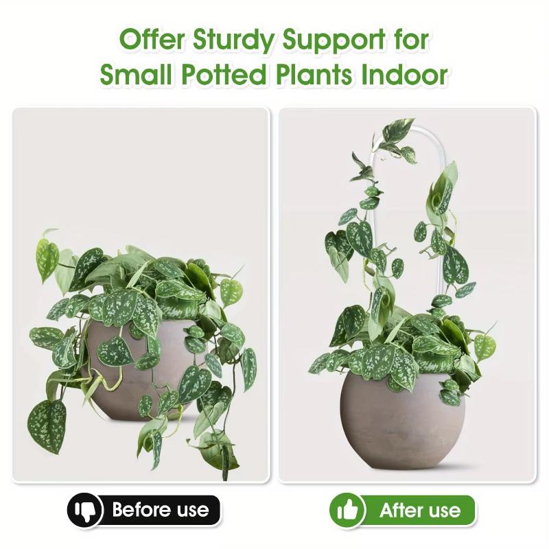 Acrylic U-Shaped Plant Climbing Frame Transparent Durable Indoor Vine Flower Pot Support Structure for Garden Home Decor