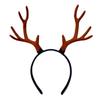 Christmas Reindeer Antlers Headband - Brown & Red, Adult Size