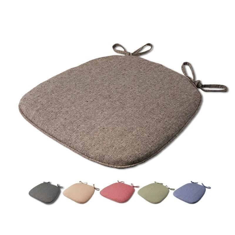 Zuhause Sommer Atmungsaktives Leinen Kissen Schwamm Silikon Esszimmerstuhl Haushalt Sofa Kissen