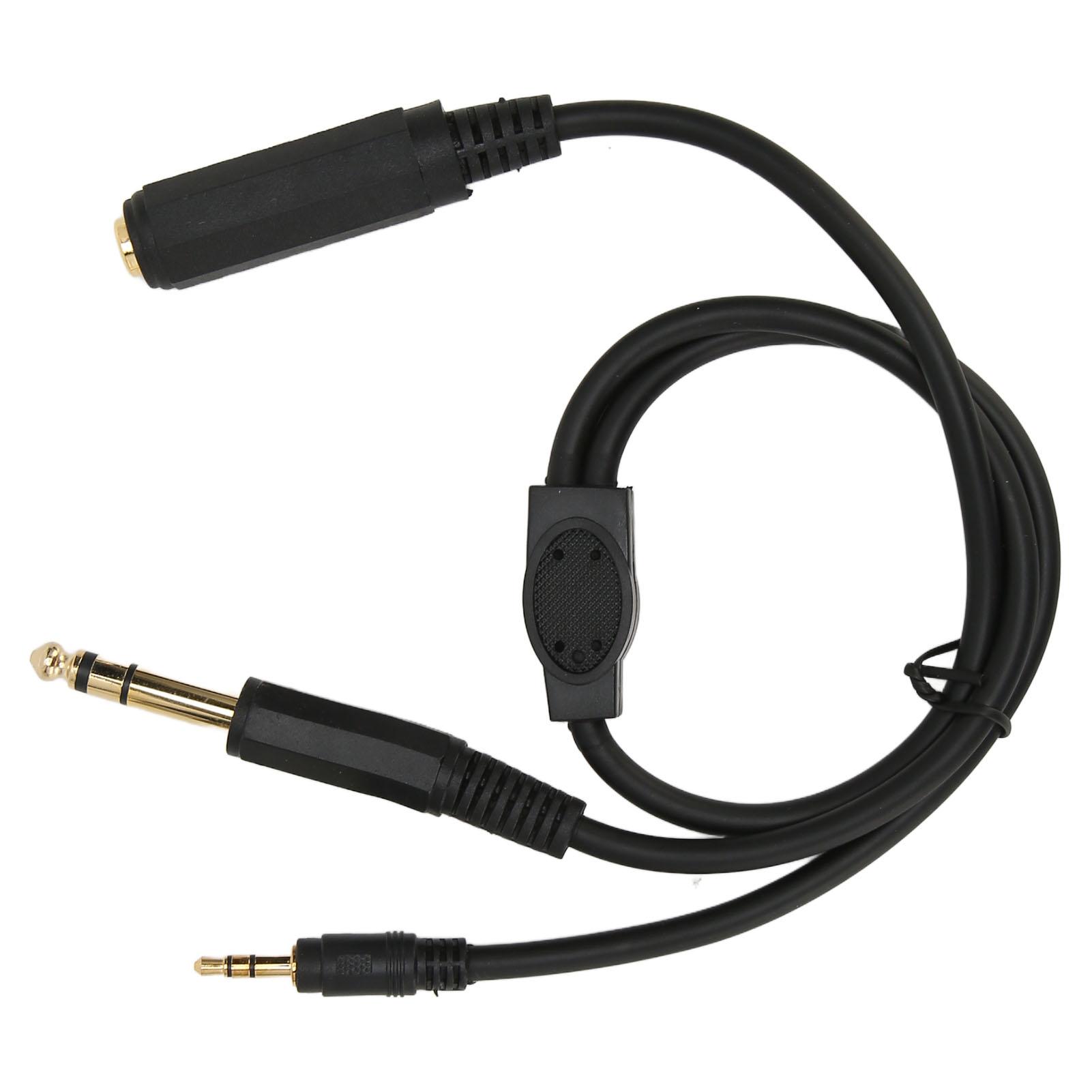

6.35mm Female to 6.35mm Male and 3.5mm Male Cable 1 4 Inch Female Jack to 1 4 Inch 1 8 Inch Male Plug Splitter Y Cable