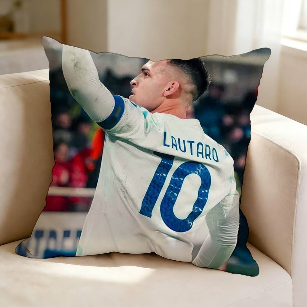 Fußballstar Lautaro M Martinez Kissenbezug Quadratisch Doppelseitig Sofakissenbezug Schlafzimmer Nachttischkissen