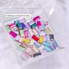 Colorful Crystal Flatback Rhinestones: Heart, Marquise, Octagon & Long Strip Shapes, Approx. 50pcs