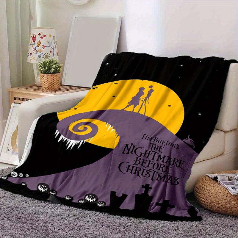 

1pc Tim Burton s The Nightmare Before Christmas Blanket, Seasonal Home Decorative Throw for All Seasons, Unique Gift Idea for Fans of Hallow 100x150cm