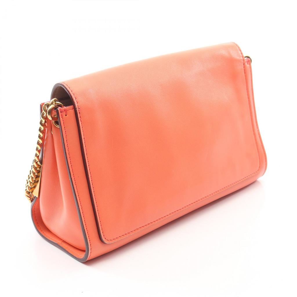Used Chloe ELLE Shoulder Bag leather Orange Used Women