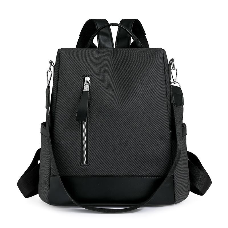 Fashionable Soft Leather Large-capacity Travel Backpack, Dual-purpose Single-shoulder Schoolbag Casually