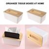 2PCS Cartoon Interior Products Wood Wooden Tissue Box Napkin Paper Boxes Storage Case Cover Holder