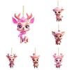 Pendant Reindeer Car Acrylic Material With Christmas Theme For Interior Vehicle
