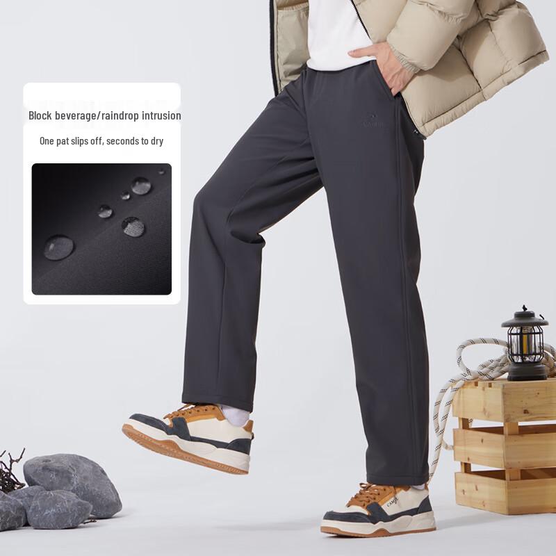 Camel Men's Winter Fleece-Lined Water-Repellent Stretch Softshell Casual Pants