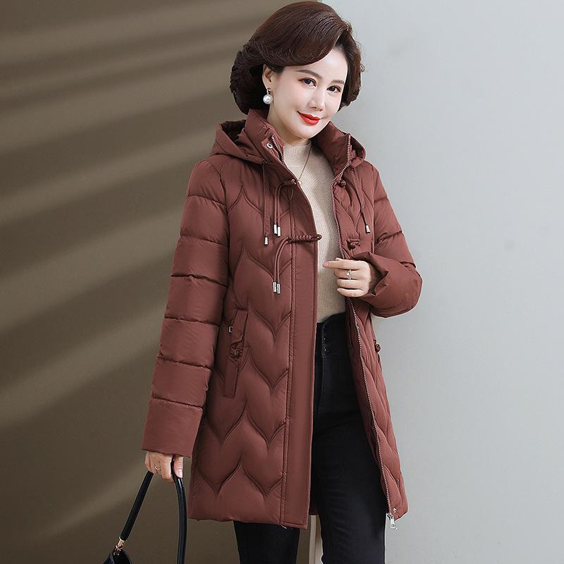 Vestiti imbottiti in cotone di media e lunga lunghezza, abbigliamento invernale da donna, nuova giacca imbottita corta alla moda da donna, ispessita e calda, dal temperamento elegante