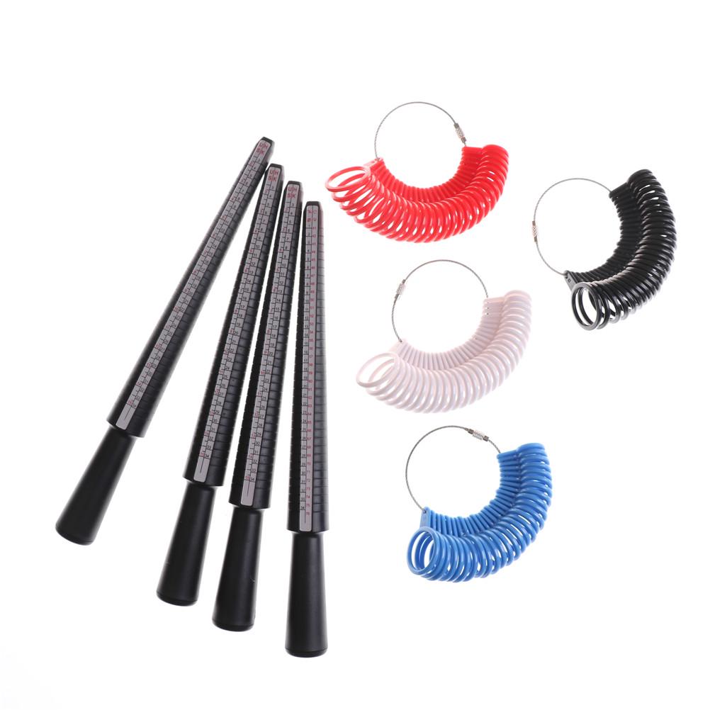 1Set Ring Size Stick Mandrel Finger Gauge Ring Jewelry Measuring Sizes Tool
