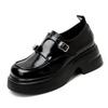 British style small leather shoes women's 2025 spring new retro versatile platform heightening loafers casual single shoes trend