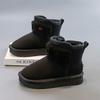 Fleece Warm Children's Snow Cotton 2025 Winter Explosion Baby Girl Solid Color Short Boots Fashionable Boys Retro Boots