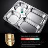 304 Stainless Steel Rectangular Divided Lunch Tray