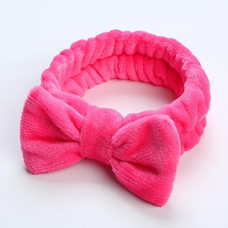 Leopard Print Coral Fleece Bow Headband for Women – Plush, Cute Hair Accessory