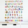 Cute Animal Wall Stickers 26 Letters of the Alphabet and Lowercase English Jungle Animals Stylish Character Wall Transfer Stickers for DIY Decor