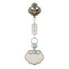 Cheongsam, placket buckle neckline pendant, female jade Ruyi lock pendant, mid-to-high-end retro Tibetan silver Hanfu accessories