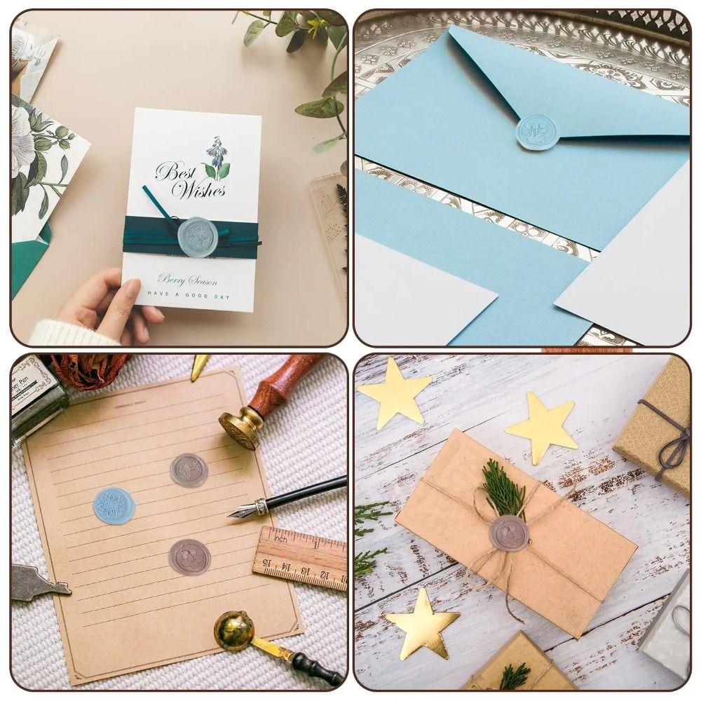 8/10/12Pcs Creative Lacquer Seal Head Stamps Set Enamelled Seal Heads  Invitations Cards Envelopes