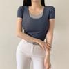 New ArrivalS Open Run Women S Color Block Layered Round Neck Summer Short Sleeve