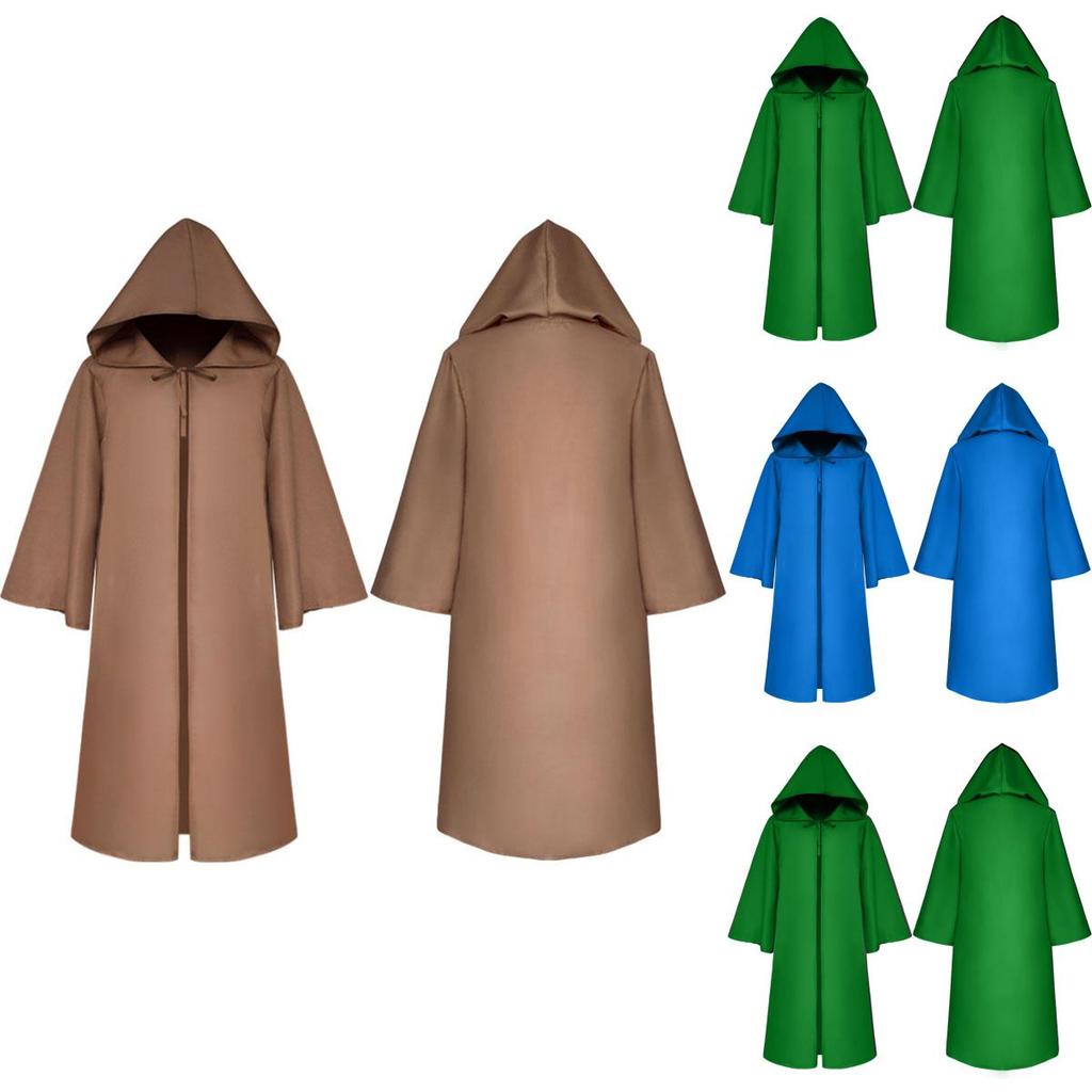 Premium Quality Star Wars Jedi Warrior Hooded Cloak Cape Robe For Cosplay Events
