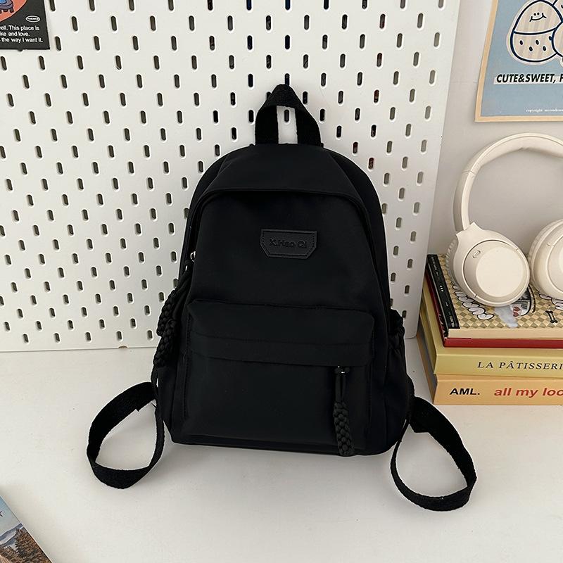 New Large-capacity Solid Color Alphabet Student Schoolbag, Street Trend, Outdoor Girls Backpack High Value