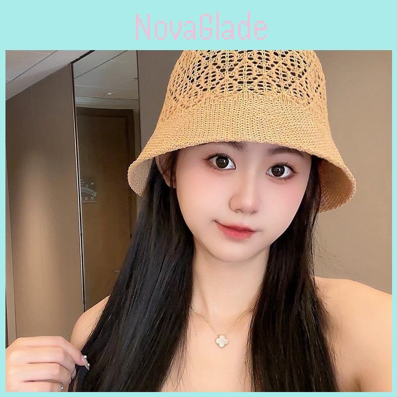 Summer Womens Straw Bucket Hat With Wide Brim For Beach And Sun Protection