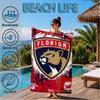 Panthers Team Spirit Beach Towel, Super Soft Microfiber, Perfect Gift for Her/Him, Birthday, for Pool, Beach, Travel, Decor Beach Party