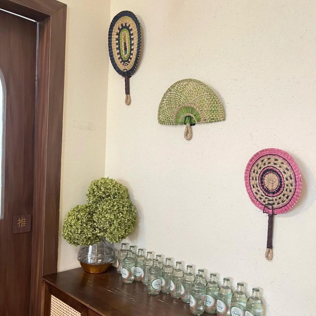 Vietnam Imports Handmade Woven Fans, Sea Grass Woven Fans, Daily Ins Style, African Elements, Wall Decoration, Homestay, Summer