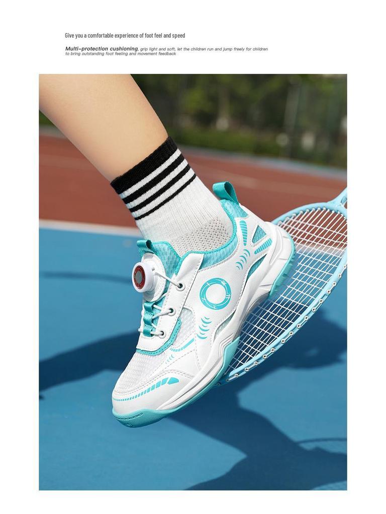 Children's Non-Slip Badminton Shoes for Boys and Girls - Soft-Soled, Wear-Resistant Sports Trainers for Autumn/Winter.