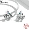 bamoer Funny 925 Silver DIY Letter Alphabet Metal Beads fit for Silver 925 Bracelet Heart Pattern Charms DIY