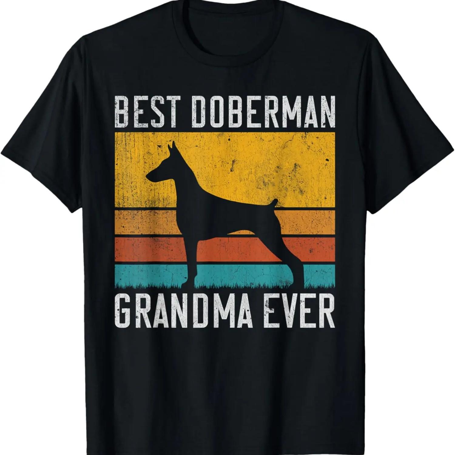 Merry Christmas Ornament Doberman Pinscher Xmas Santa T-Shirt S