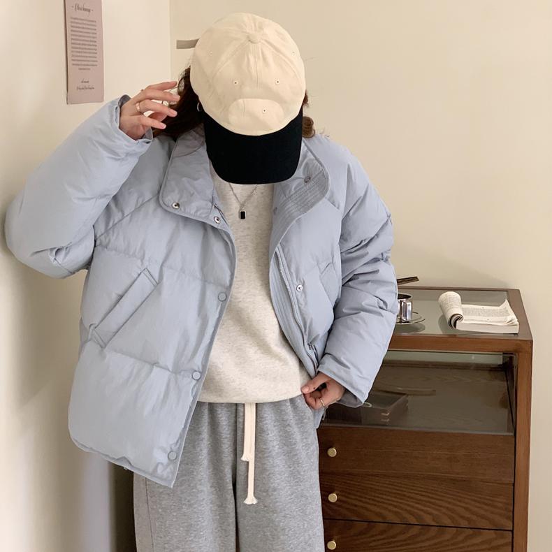 Jachetă de puf Jachetă de iarnă pentru damă Jachetă de puf de rață albă Jachetă scurtă de pâine pentru femei