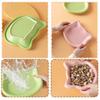Multicolor Cat-Shaped Plastic Cat Bowl Set Cartoon Non-Slip Pet Food Dish for Cats Ideal Pet Supplies
