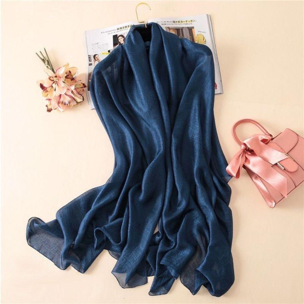 Head Wrap Women Plain Scarf Linen Plus Size Hijab New Female Sunscreen Shawl
