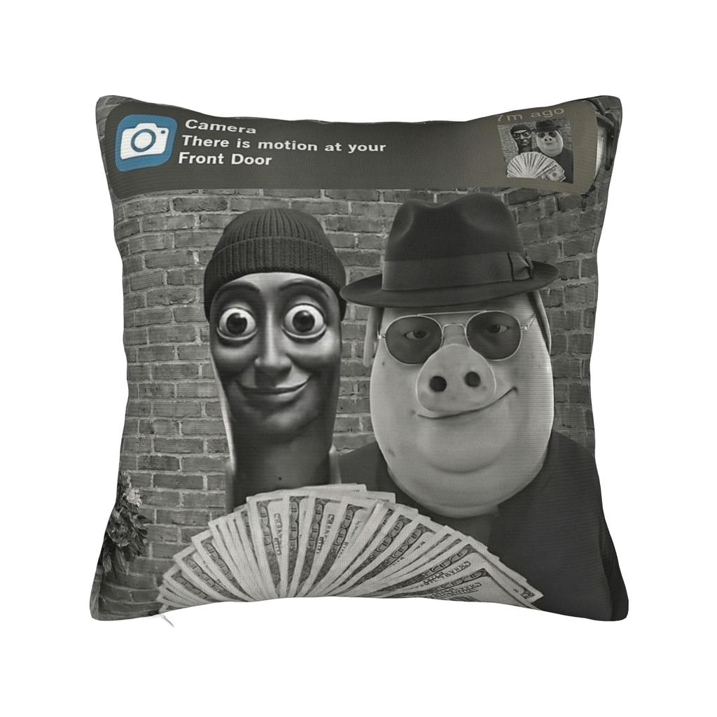 Tung Tung Tung Sahur Pillowcase Printed Cushion Cover Decoration Pillow Case Cover Home Zippered