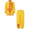 Unisex Kung Fu Performance Set für Kinder: Authentisches Chinesisches Kampfsport-Anzug mit Drachen-Design für Wettkampf & Show