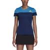 T Shirts Women's Blue Crew Neck Moderate Straight Fit CW7072