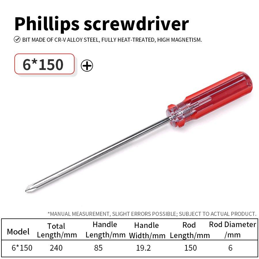 1PC Screwdriver Transparent Head Mini Small Portable Radish Head Handle With Flat Head Slotted Phillips Cross Repair Hand Tool